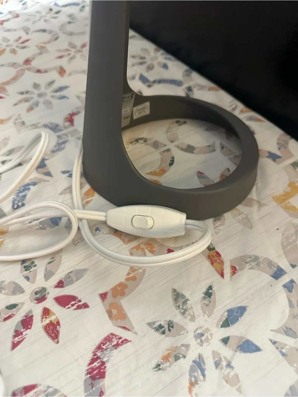 IKEA White and Dark Gray Table Lamp